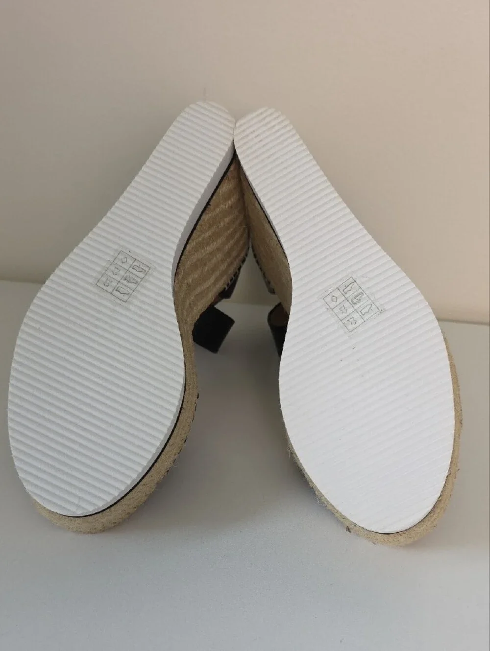 SeeBy Chloe Black Espadrille Wedge Sandals with Ankle Strap.  Size 38.  Dust Bag